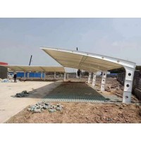 膜結構充電樁雨棚，停車棚