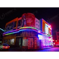 廠家大型定制戶外LED霓虹燈燈飾畫裝飾幕墻燈光亮化網紅墻裝飾