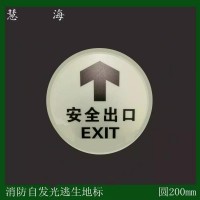 工廠地面逃生夜光安全出口地貼 蓄光安全消防標(biāo)識PVC發(fā)光地貼